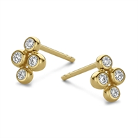Alba øreringe - 14 kt. guld med brilliantslebne diamanter | Spirit Icons